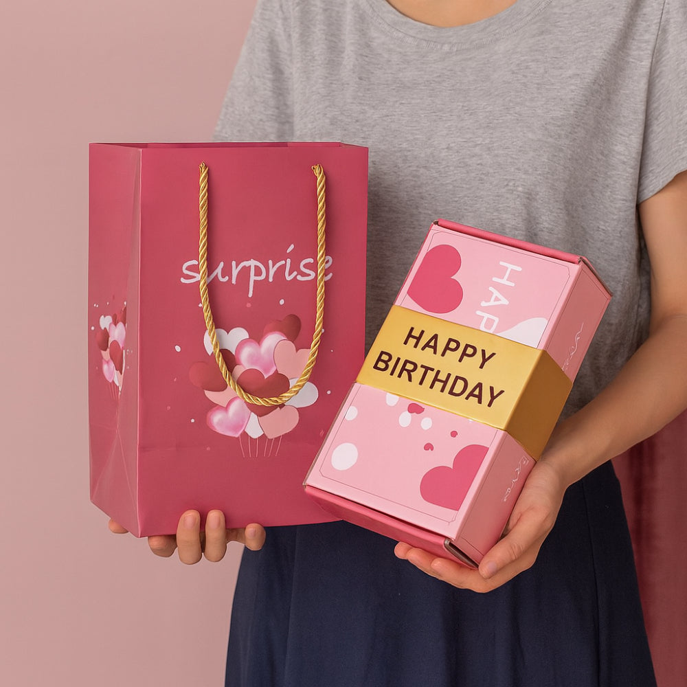 Celebration Gift Box Pop Up Surprise Card Set Message Holder