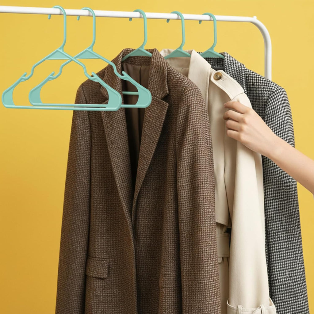 Clothes Hangers Plastic Set Heavy Duty Slim Closet Organizer