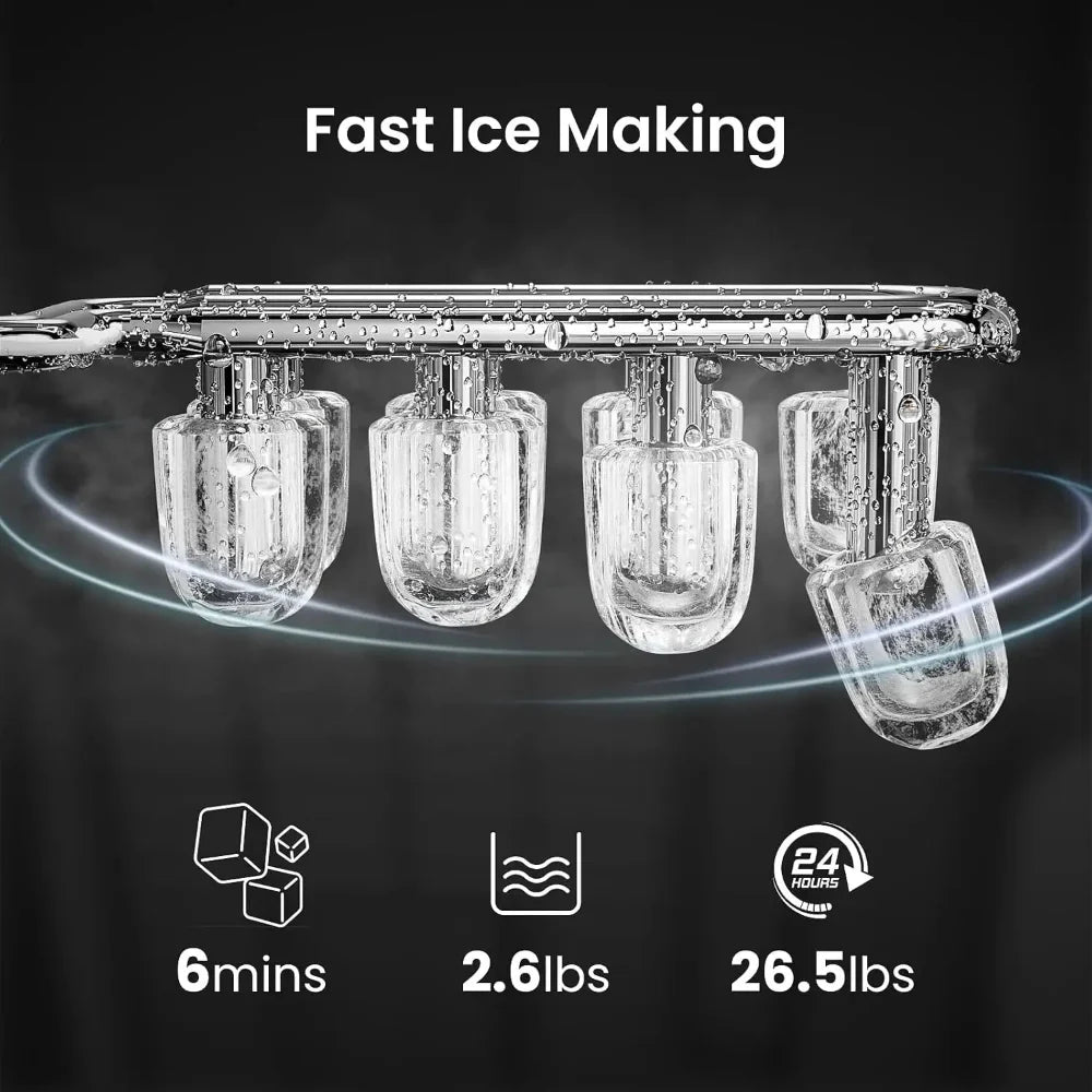 Countertop Ice Maker Nugget Portable Compact Kitchen