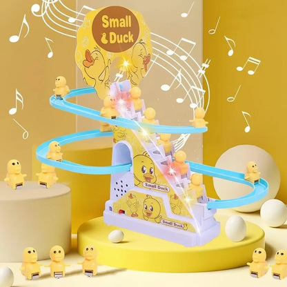 Kids Toy Duck Slide Interactive Music Light Playset