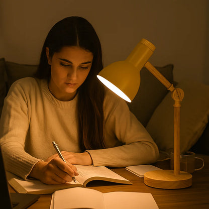 Desk Lamp Wood Adjustable Nordic Table Light