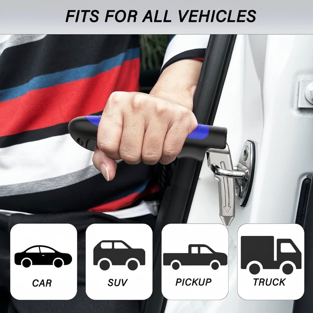 Car Emergency Tool Safety Window Breaker Door Assist Handle