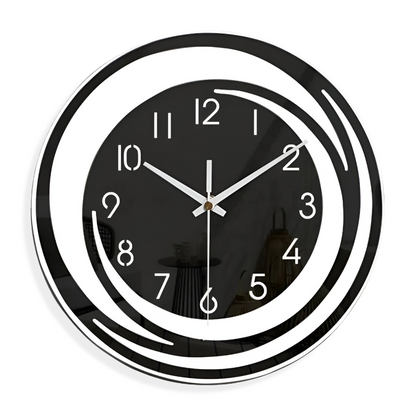 Sorana Wall Clock | Modern Black Acrylic Scandinavian Design