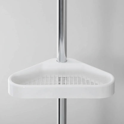 Shower Shelf Tension Pole Adjustable Corner Bathroom Storage Rack