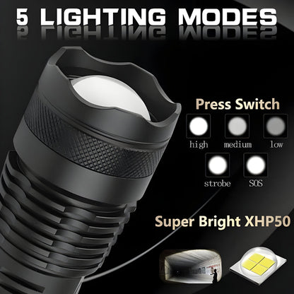 Flashlight LED Rechargeable Outdoor Handheld Light Tool