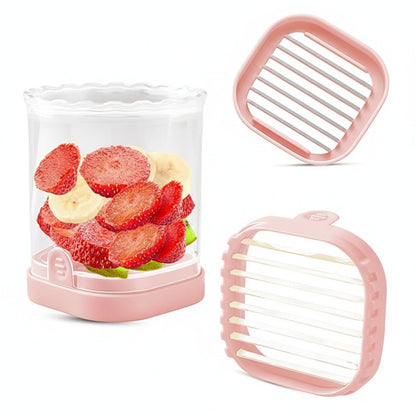 Fruit Slicer 8 Blades Easy Use Strawberry Cutter Fruit Salad