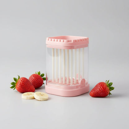 Fruit Slicer 8 Blades Easy Use Strawberry Cutter Fruit Salad