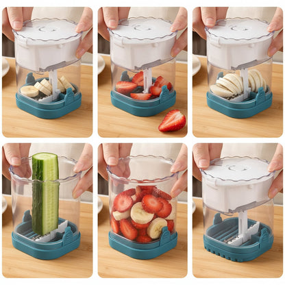Fruit Slicer 8 Blades Easy Use Strawberry Cutter Fruit Salad