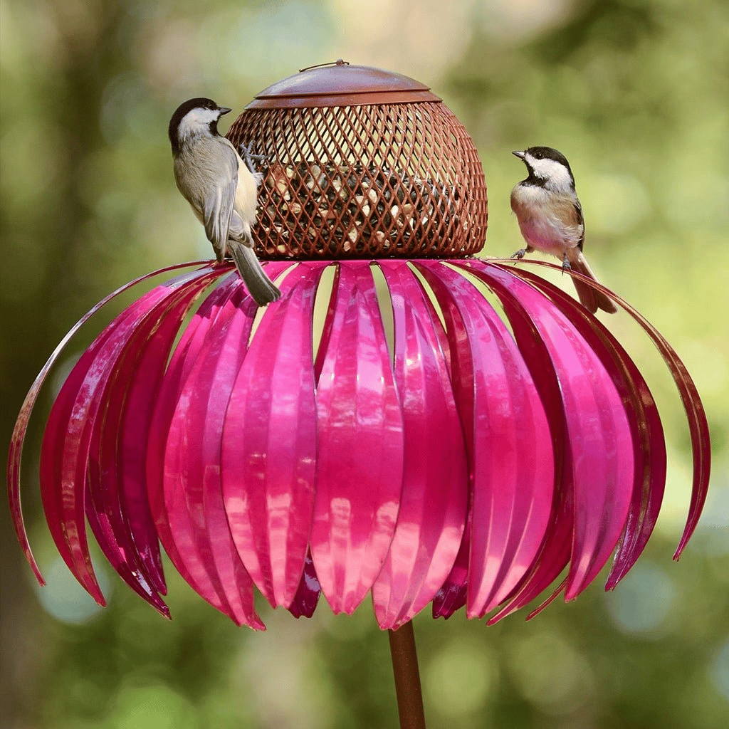 Bird Feeder Metal Garden Sunflower Hanging Outdoor Feeding Bowl