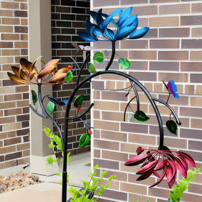 Wind Chime Outdoor Colorful Garden Spinner Butterfly Design
