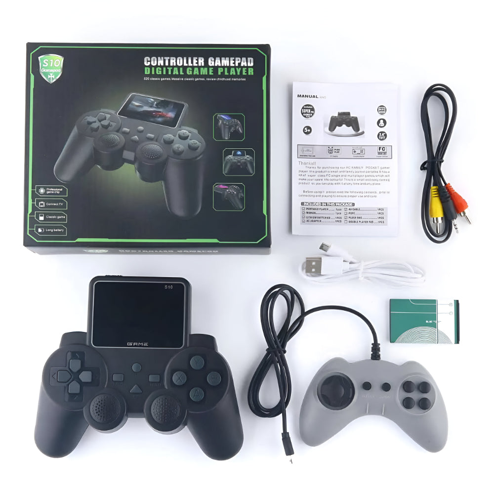 Gaming Console Handheld Retro Game Player Wireless Controller Set