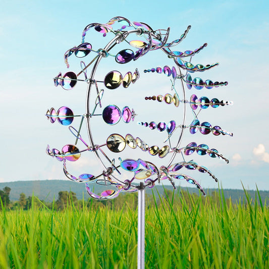 Garden Decor Metal Wind Spinner Outdoor Lawn Display