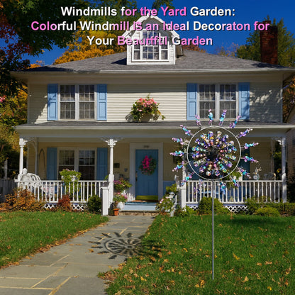 Garden Decor Metal Wind Spinner Outdoor Lawn Display