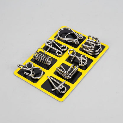Puzzle Toys Metal Brain Teaser Logic Game Set