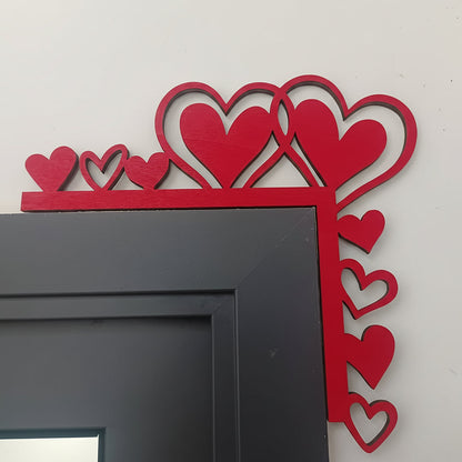 Wall Art Heart Frame Mirror Sticker Acrylic Room Decor