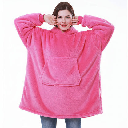 Wearable  Cozy Blanket Hooded Thick Warm Blanket