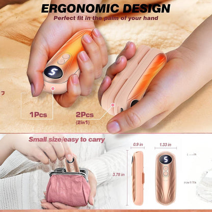 Hand Warmers Rechargeable LED Pocket Heater Set