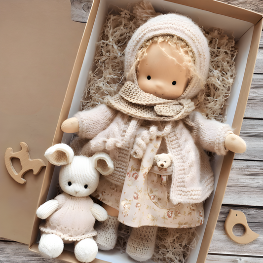 Handmade Cotton Doll Soft Toy for Imaginative Play and Creativity 0