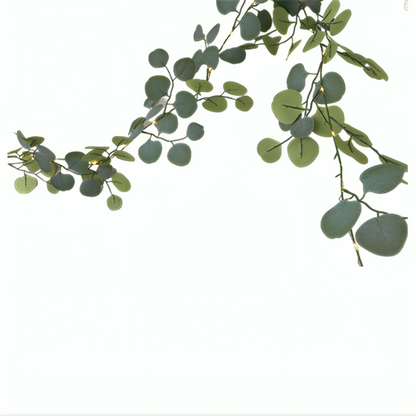 Home Decor LED Garland Eucalyptus Rattan Mantel Accent