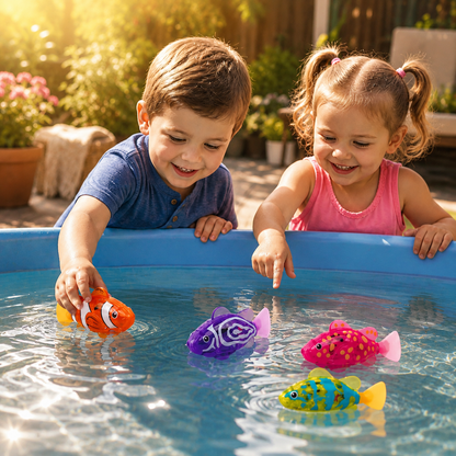 Interactive Kids Bath Toys LED Floating Fish Toy
