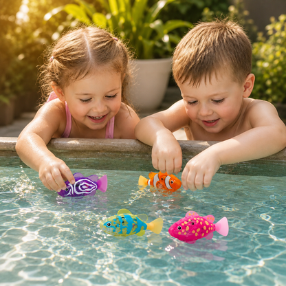 Interactive Kids Bath Toys LED Floating Fish Toy