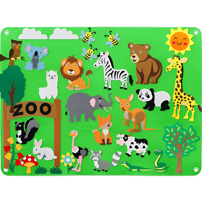 Wall Art Felt Board Interactive Kids Learning Display