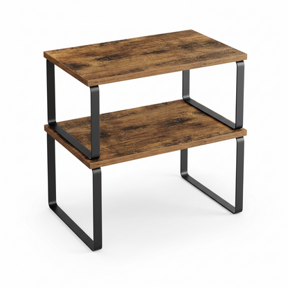 Shelf Organizer Stackable Metal Kitchen Cabinet Storage Racks
