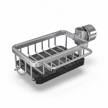 Kitchen Sink Organizer Aluminum Storage Basket Fast Drain Design