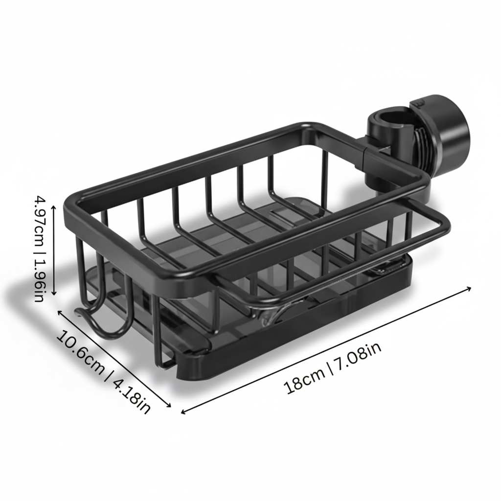 Kitchen Sink Organizer Aluminum Storage Basket Fast Drain Design