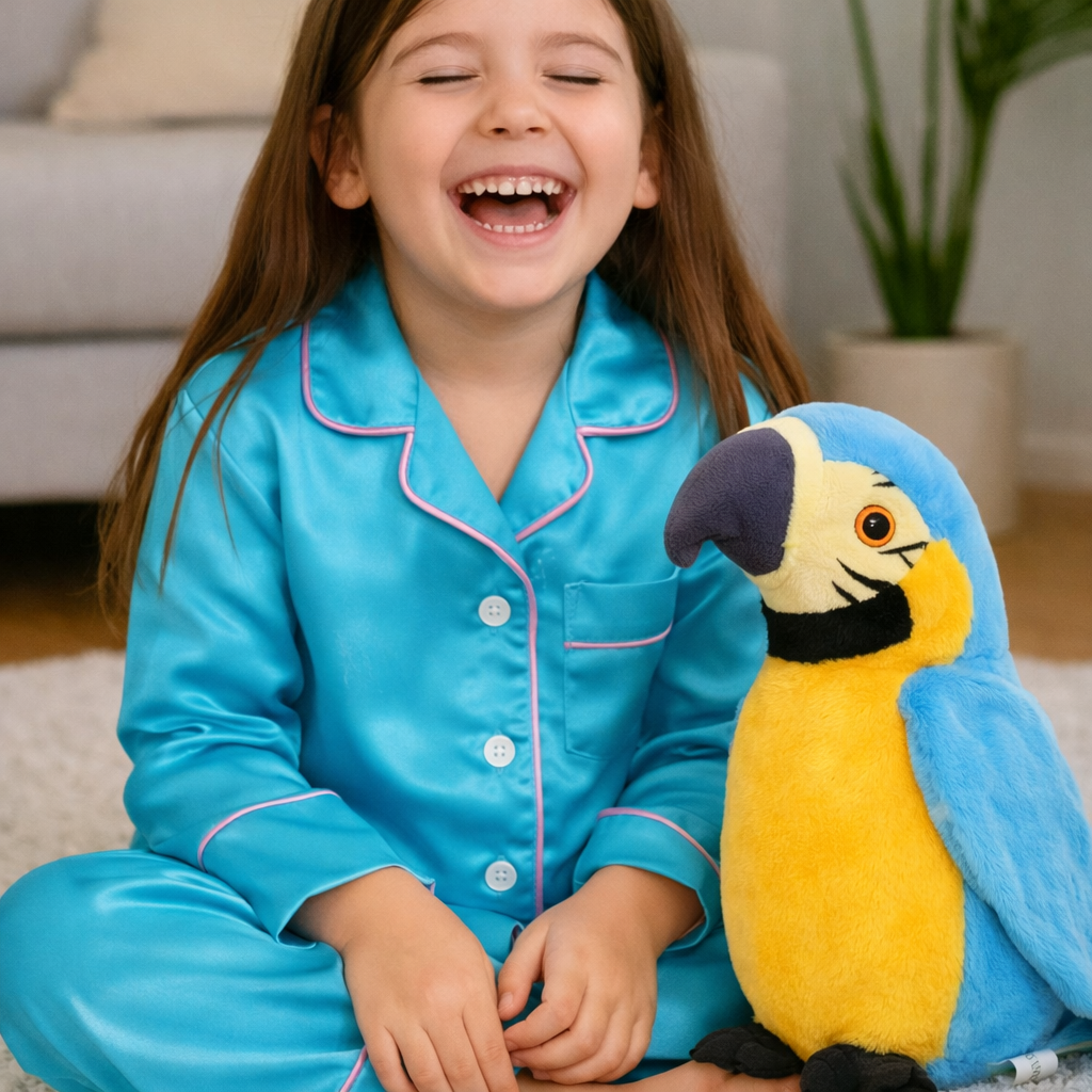 Toy Parrot Talking Plush Interactive Kids Learning Voice Repeat
