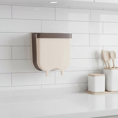 Kitchen Trash Can Hanging Foldable Plastic Cabinet Bin