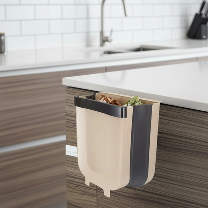 Kitchen Trash Can Hanging Foldable Plastic Cabinet Bin