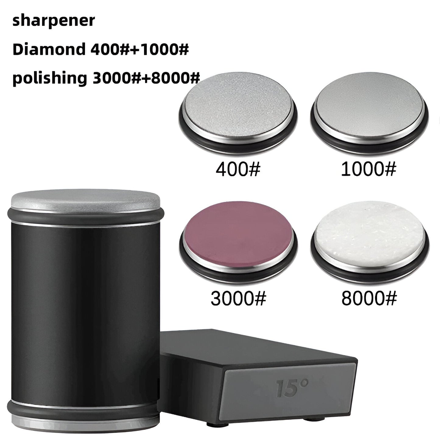 Knife Sharpener Rolling Wheel Dual Angle Steel Edge Tool