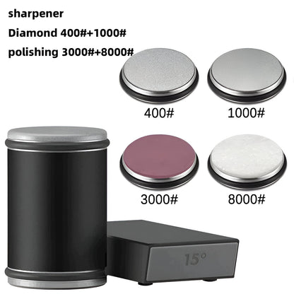 Knife Sharpener Rolling Wheel Dual Angle Steel Edge Tool
