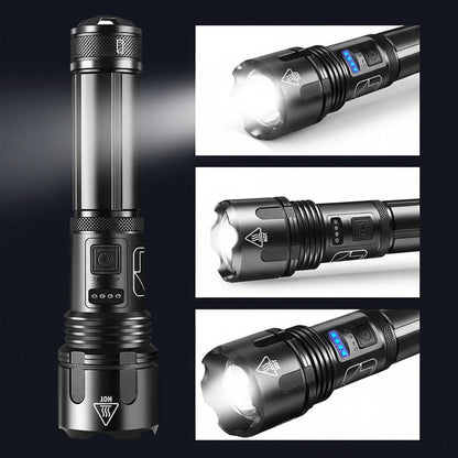 Flashlight Rechargeable LED Tactical Aluminum Zoom Torch