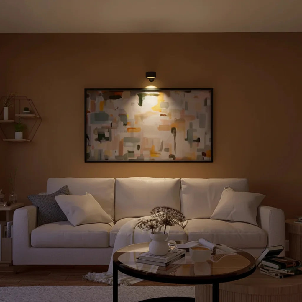 Wall Light Cordless Rotating LED Night Lamp