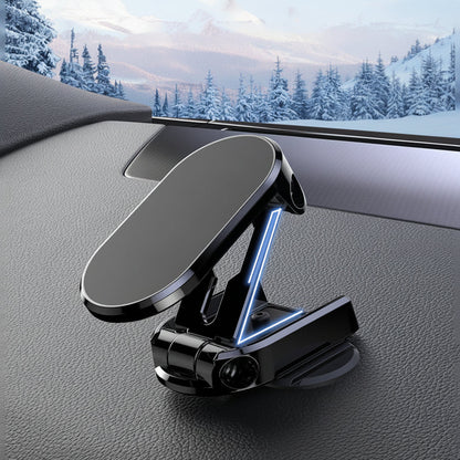 Car Phone Mount Magnetic Dashboard Foldable Alloy Holder