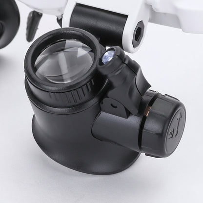Magnifying Glass Headset LED Light Adjustable Headband Lens