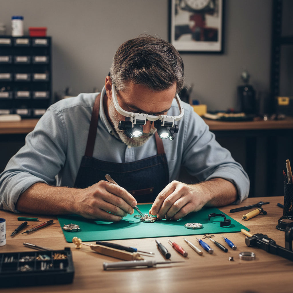 Magnifying Glass Headset LED Light Adjustable Headband Lens