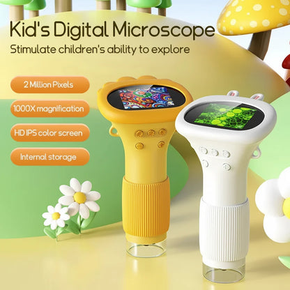 Microscope Kids Handheld 1000X Portable STEM Science Toy