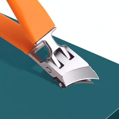 Nail Clippers Wide Jaw Stainless Steel Anti Splash Catcher