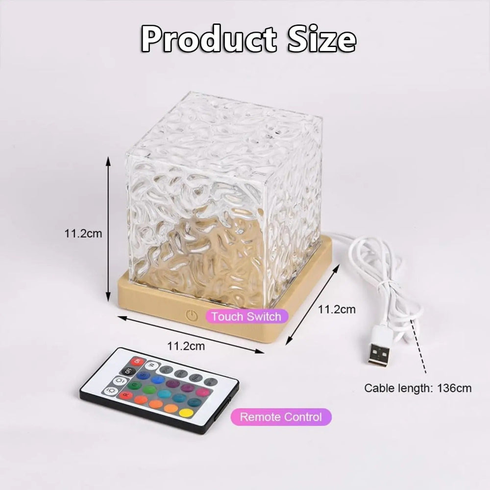Ocean Wave Projector Night Light 16 Colors Adjustable Brightness 6
