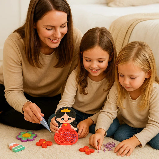 Craft Kit Kids Bead Painting Art Set Creative Activity