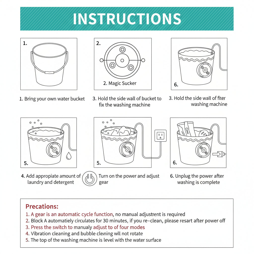 Mini Washing Machine Portable USB Ultrasonic Clothes Cleaner