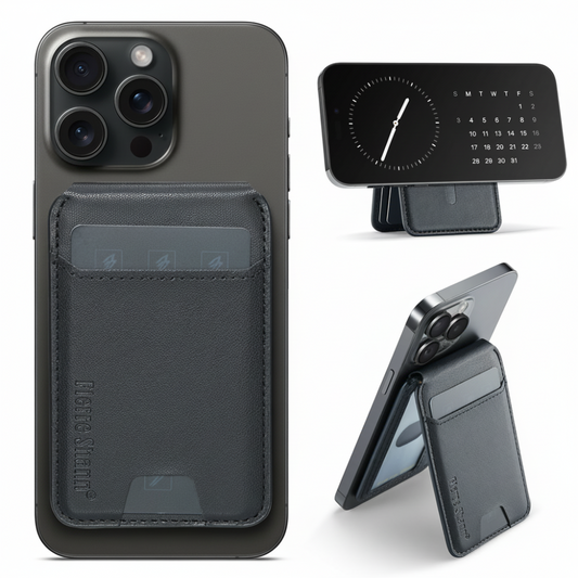Phone Wallet Magnetic Stand Find My Tracking Card Holder