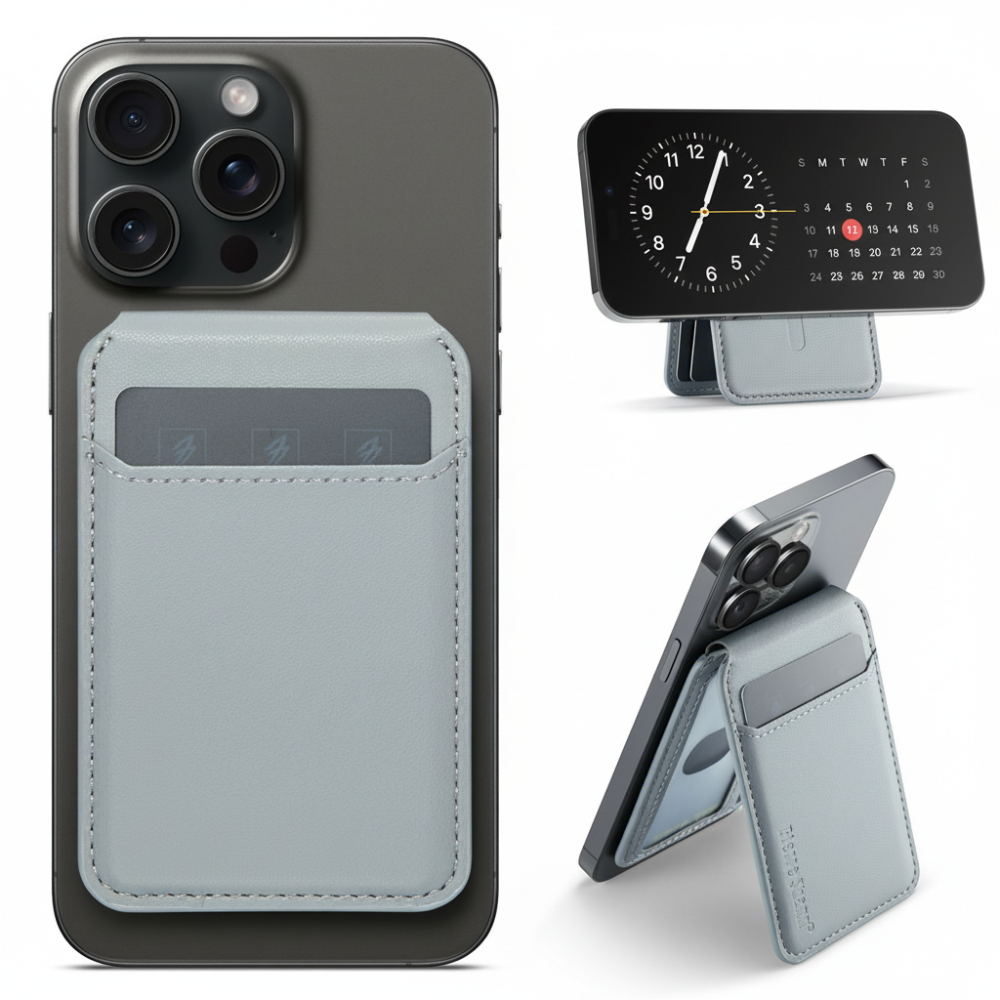 Phone Wallet Magnetic Stand Find My Tracking Card Holder