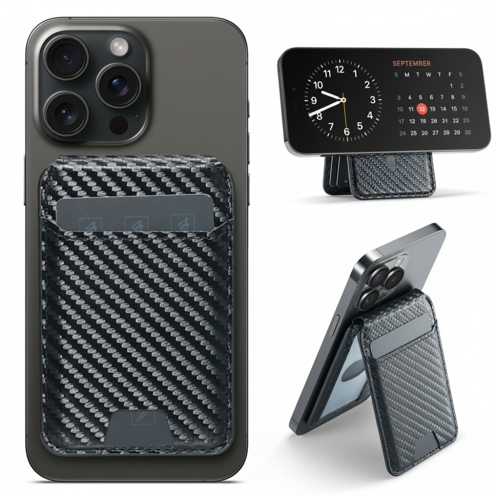 Phone Wallet Magnetic Stand Find My Tracking Card Holder