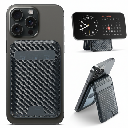 Phone Wallet Magnetic Stand Find My Tracking Card Holder