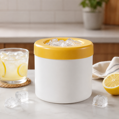 Portable Ice Maker Tray Compact Stackable Lidded
