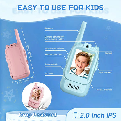 Video Walkie Talkies for Kids 2 Pack